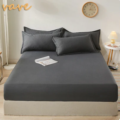 Drap housse en coton ajustable Marron 160x200cmx30cm - MaisonHousse