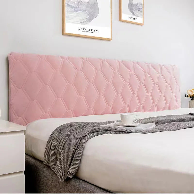 Housse Tête De Lit Extensible Velours Hollandais 160cm Gris - Protecteur Confortable Et Élégant
