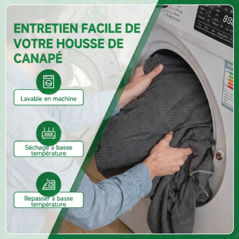 Housse de canapé imperméable modulable Blanc S - MaisonHousse