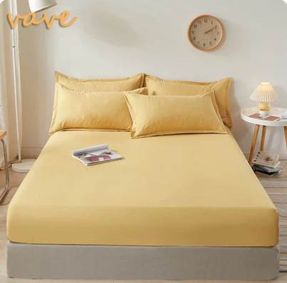 Drap housse en coton ajustable Vert King 193x203x35cm - MaisonHousse