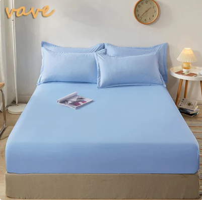 Drap housse en coton ajustable Marron 180x200cmx30cm - MaisonHousse