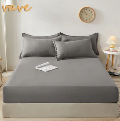 Drap housse en coton ajustable Marron Queen 152x203x35cm - MaisonHousse