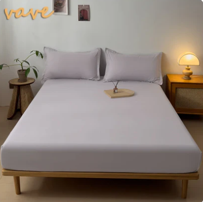 Drap housse en coton ajustable Marron 200x220cmx30cm - MaisonHousse