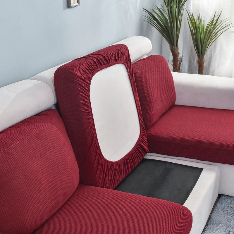 Housse de coussin de canapé extensible unie - vue 22