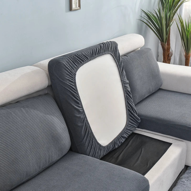 Housse de coussin de canapé extensible unie - vue 15
