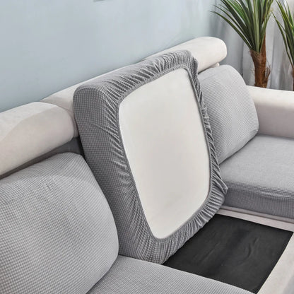 Housse de coussin de canapé extensible unie - vue 7