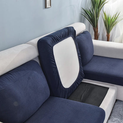 Housse de coussin de canapé extensible unie - vue 13