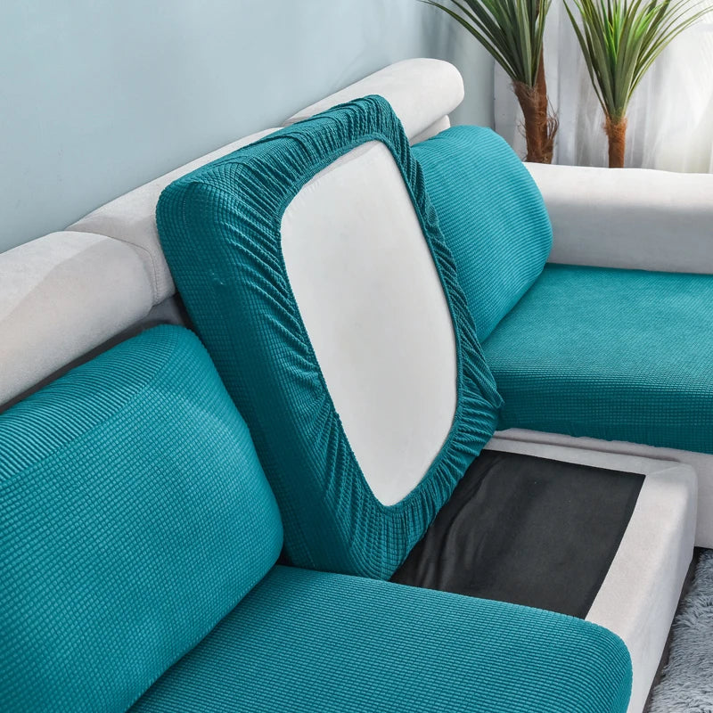 Housse de coussin de canapé extensible unie - vue 11