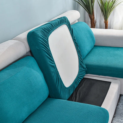 Housse de coussin de canapé extensible unie - vue 11