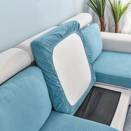 Housse de coussin de canapé extensible unie - vue 20
