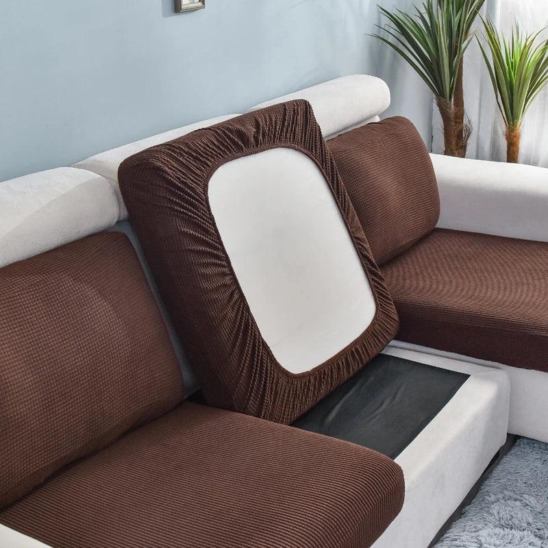 Housse de coussin de canapé extensible unie - vue 18
