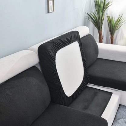 Housse de coussin de canapé extensible unie - vue 19