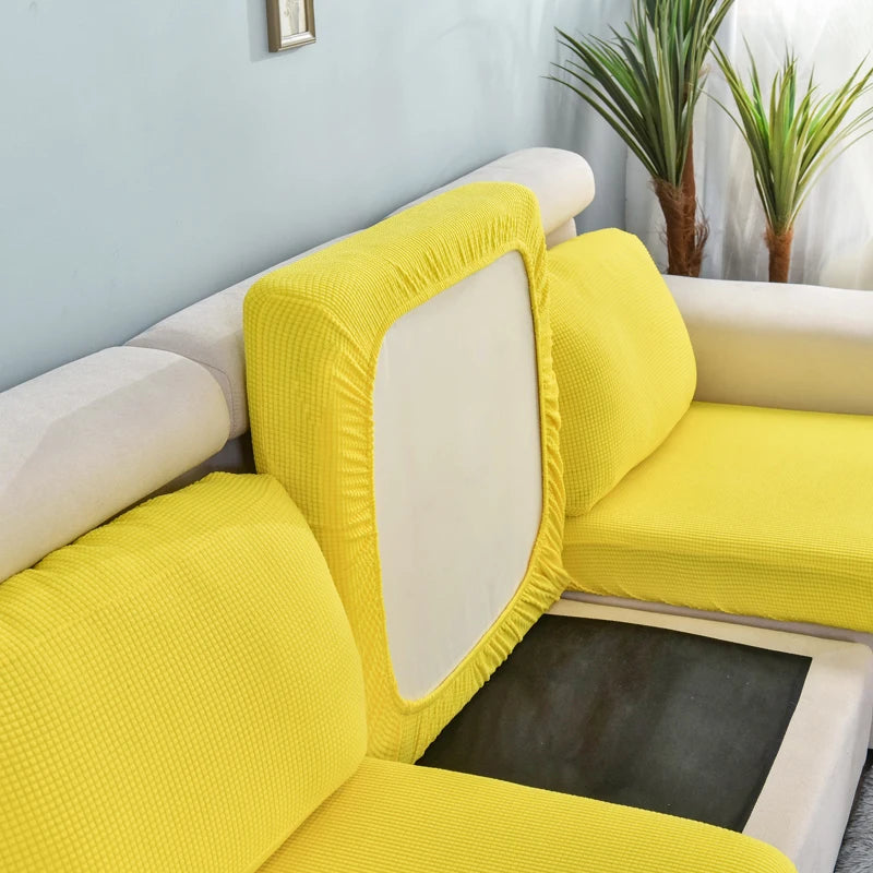 Housse de coussin de canapé extensible unie - vue 16