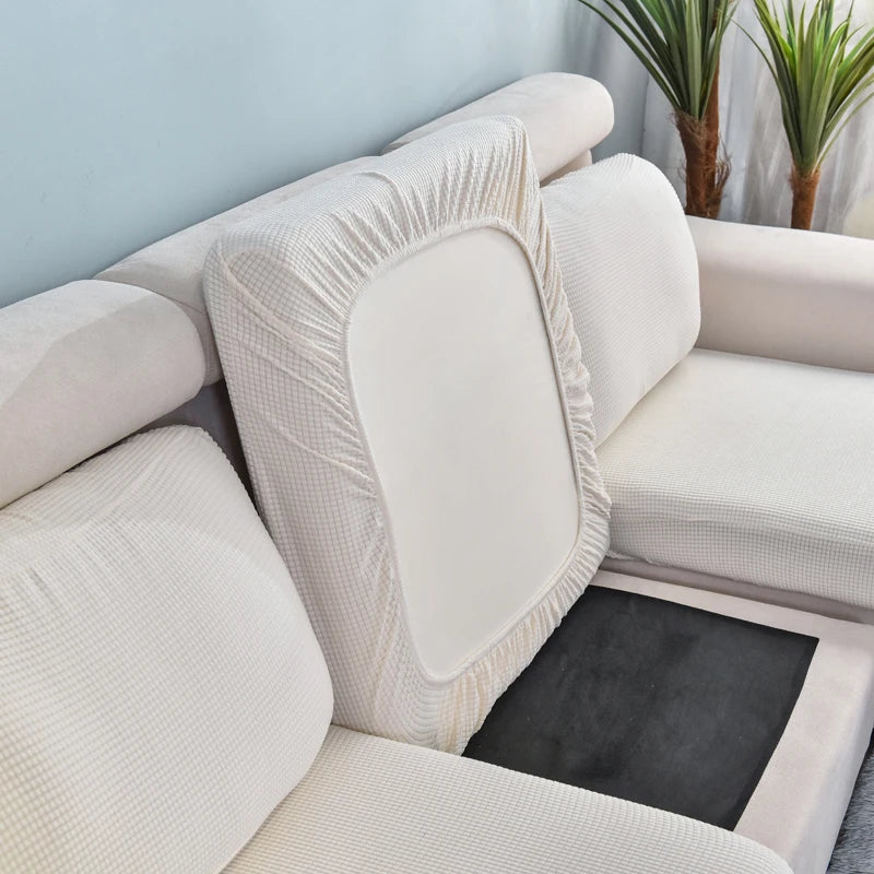 Housse de coussin de canapé extensible unie - vue 12