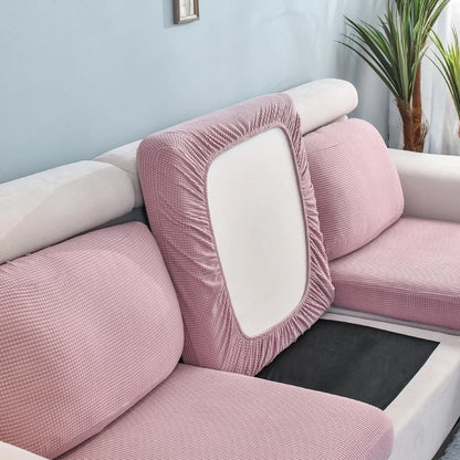 Housse de coussin de canapé extensible unie - vue 17