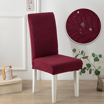 Housse de chaise Jacquard déperlante Beige 4 - MaisonHousse