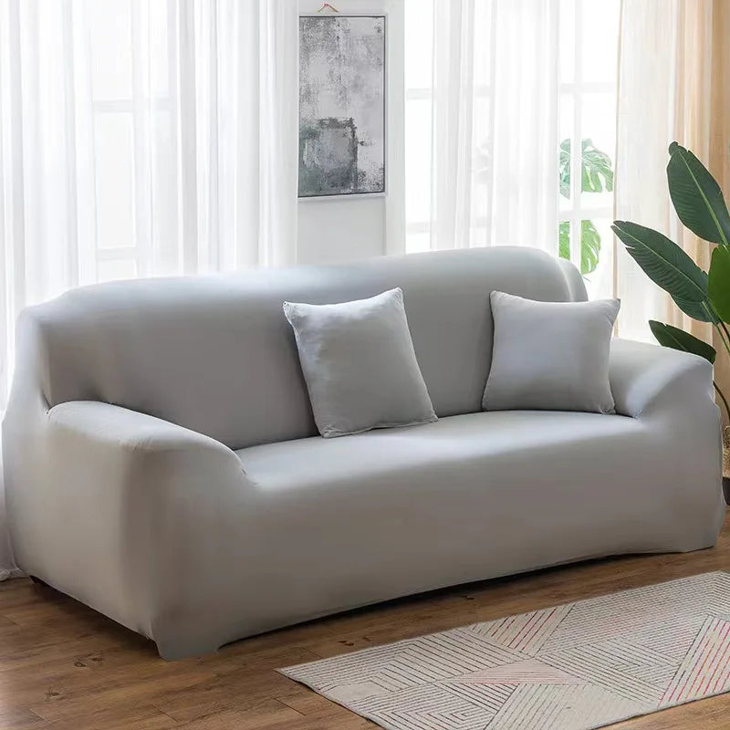 Housse de canapé extensible unie Vert militaire 1 place 90-140cm - MaisonHousse