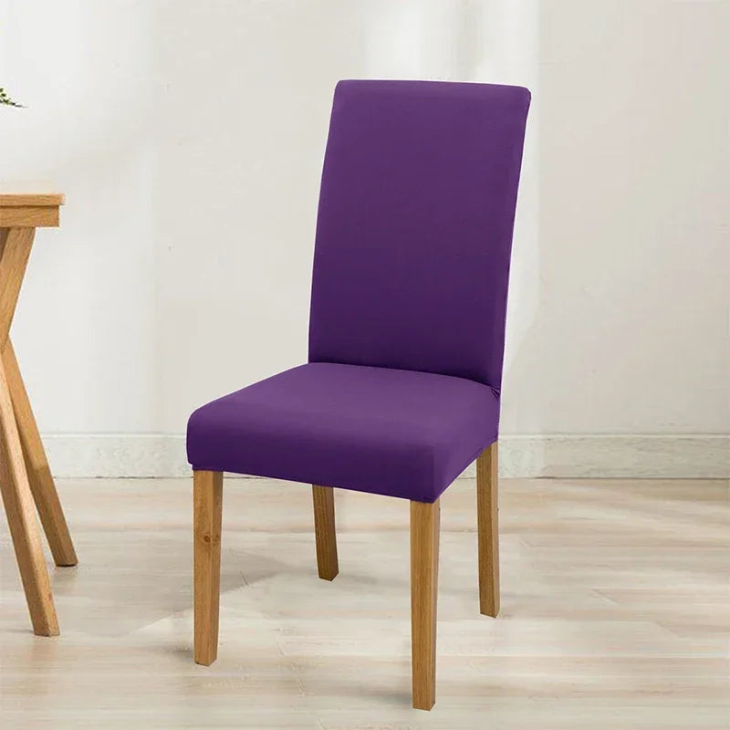 Housse de chaise élastique unie - vue 25
