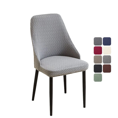 Housse de chaise jacquard dossier arrondi - vue 10