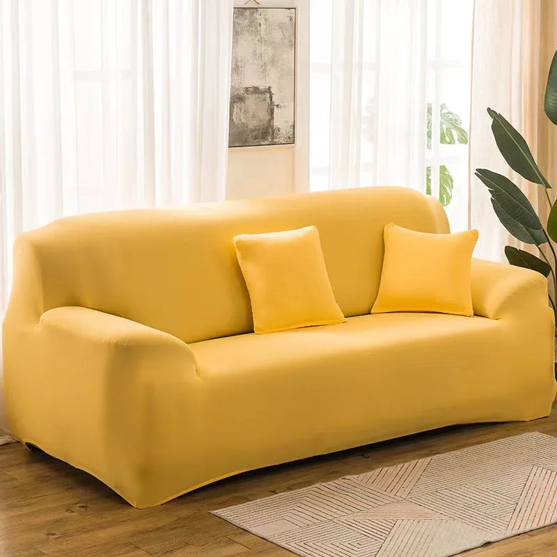 Housse de canapé extensible unie Violet 1 place 90-140cm - MaisonHousse