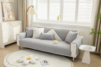 Housse de canapé antidérapante matelassée Bleu 90x180cm - MaisonHousse