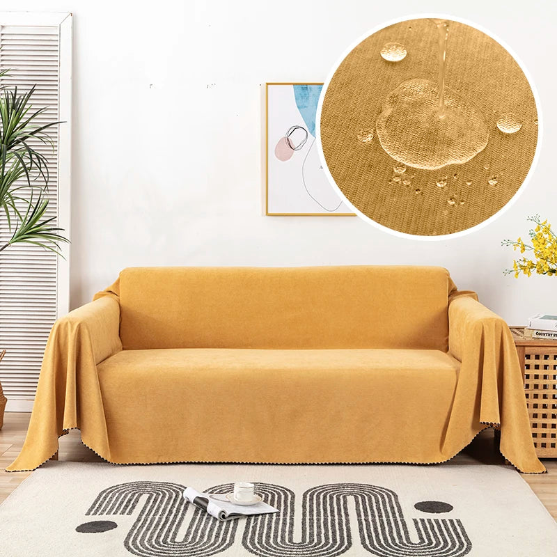 Jeté de canapé imperméable antidérapant Gris 90X180cm - MaisonHousse