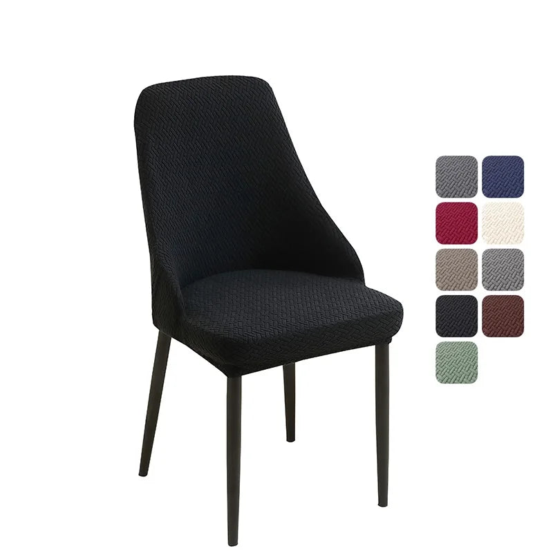 Housse de chaise jacquard dossier arrondi - vue 8
