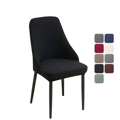 Housse de chaise jacquard dossier arrondi - vue 8