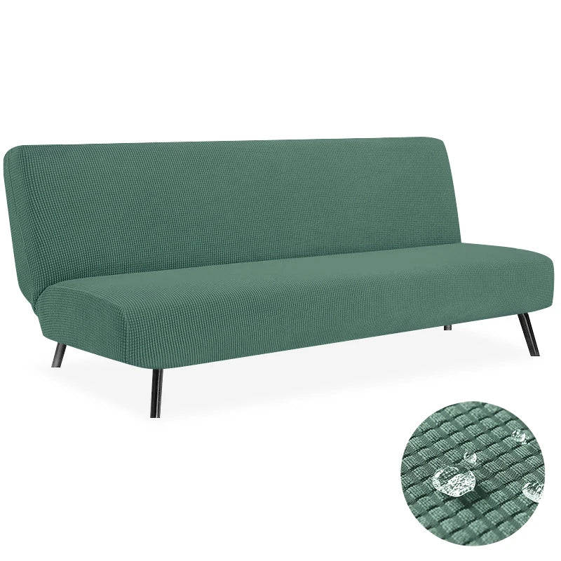 Housse de Clic-Clac Imperméable Jacquard – Extensible Sans Accoudoirs | Protection Canapé-Lit Étanche