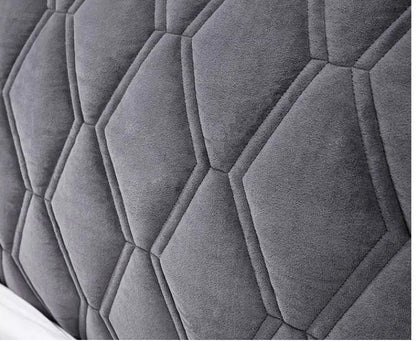 Housse de tête de lit velours 160cm Gris foncé 160 x 70cm - MaisonHousse