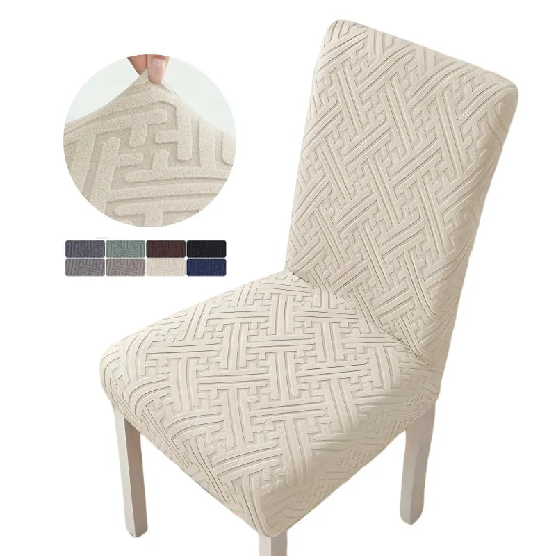 Housse de chaise jacquard anti-taches - vue 1