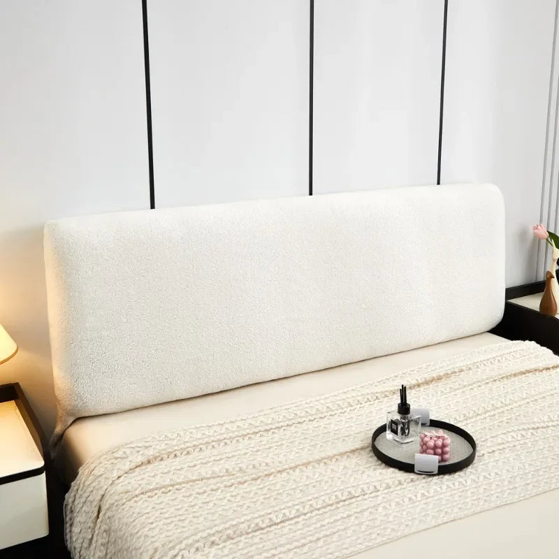 Housse de tête de lit velours lait anti-poussière - vue 4