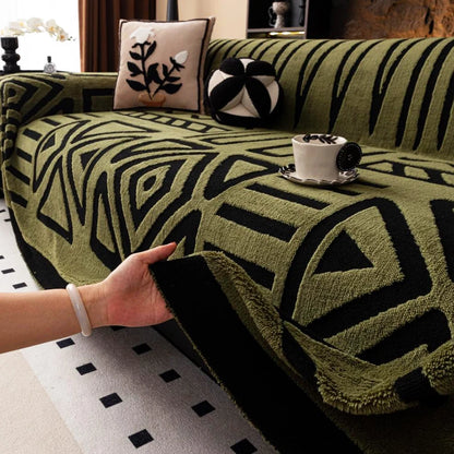 Jeté de canapé bohème jacquard vintage - vue 6