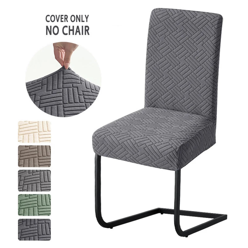 Housse de chaise scandinave jacquard ajustable - vue 11