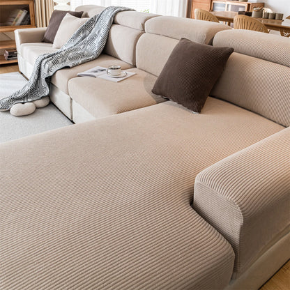 Housse de coussin de canapé jacquard rayé - vue 12