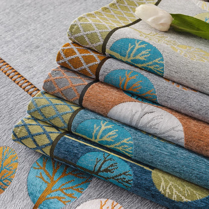 Jeté de canapé jacquard boho arbre et lune - vue 2