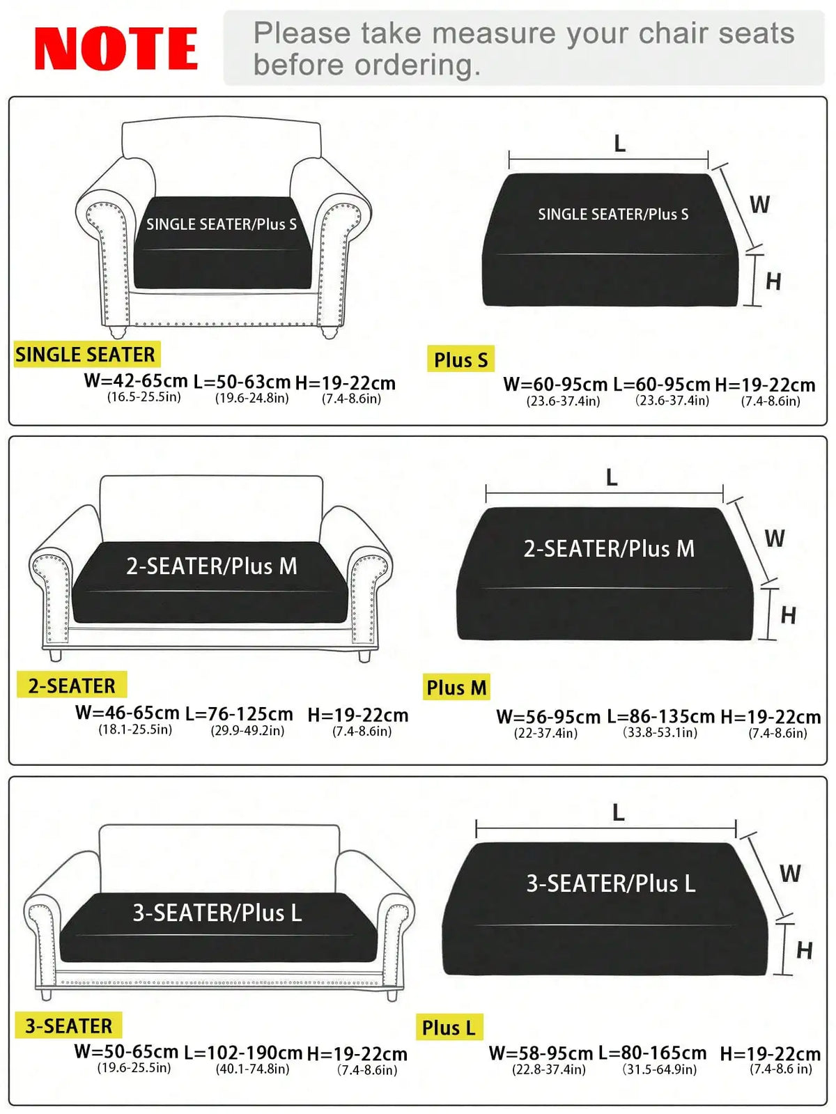 Housse de coussin d'assise de canapé extensible - vue 3