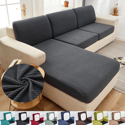 Housse de coussin de canapé extensible unie - vue 1