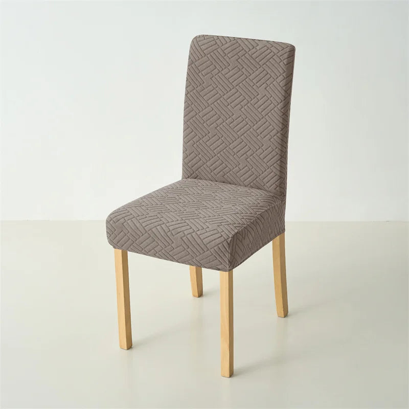 Housse de chaise scandinave jacquard ajustable - vue 6