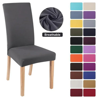 Housse de chaise élastique unie - vue 1