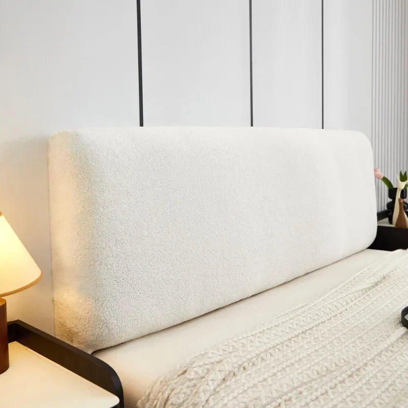 Housse de tête de lit velours lait anti-poussière - vue 1