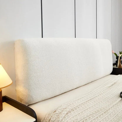 Housse de tête de lit velours lait anti-poussière - vue 1