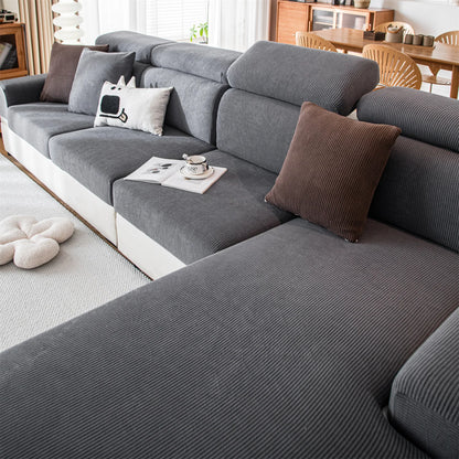 Housse de coussin de canapé jacquard rayé - vue 9