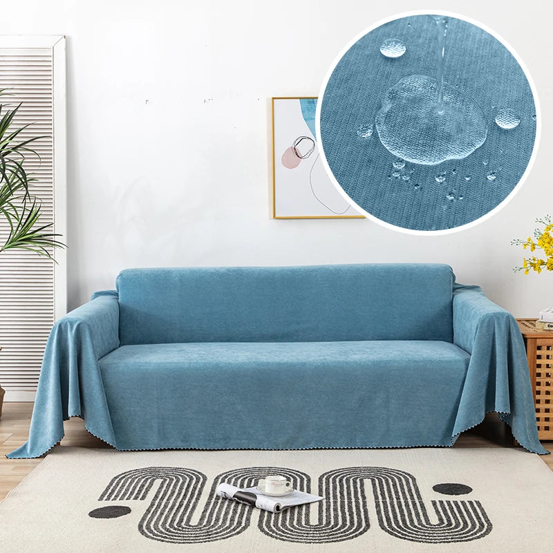 Jeté de canapé imperméable antidérapant Kaki 180X420cm - MaisonHousse