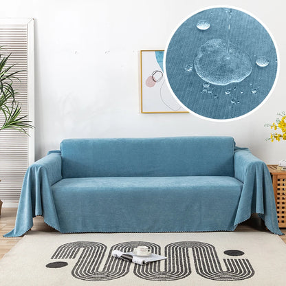 Jeté de canapé imperméable antidérapant Kaki 180X420cm - MaisonHousse