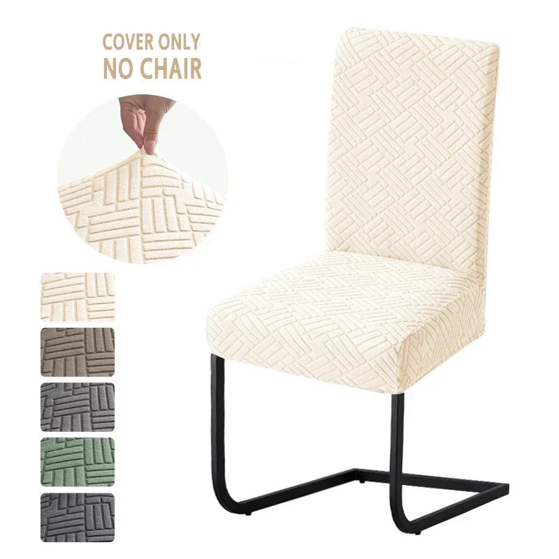 Housse de chaise scandinave jacquard ajustable - vue 7