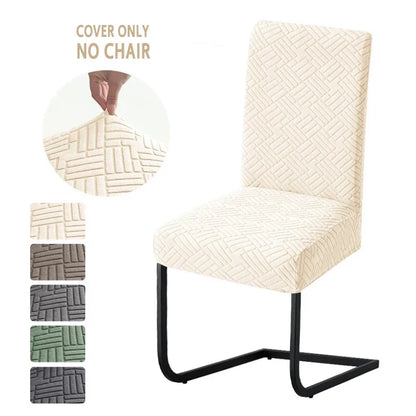 Housse de chaise scandinave jacquard ajustable - vue 7