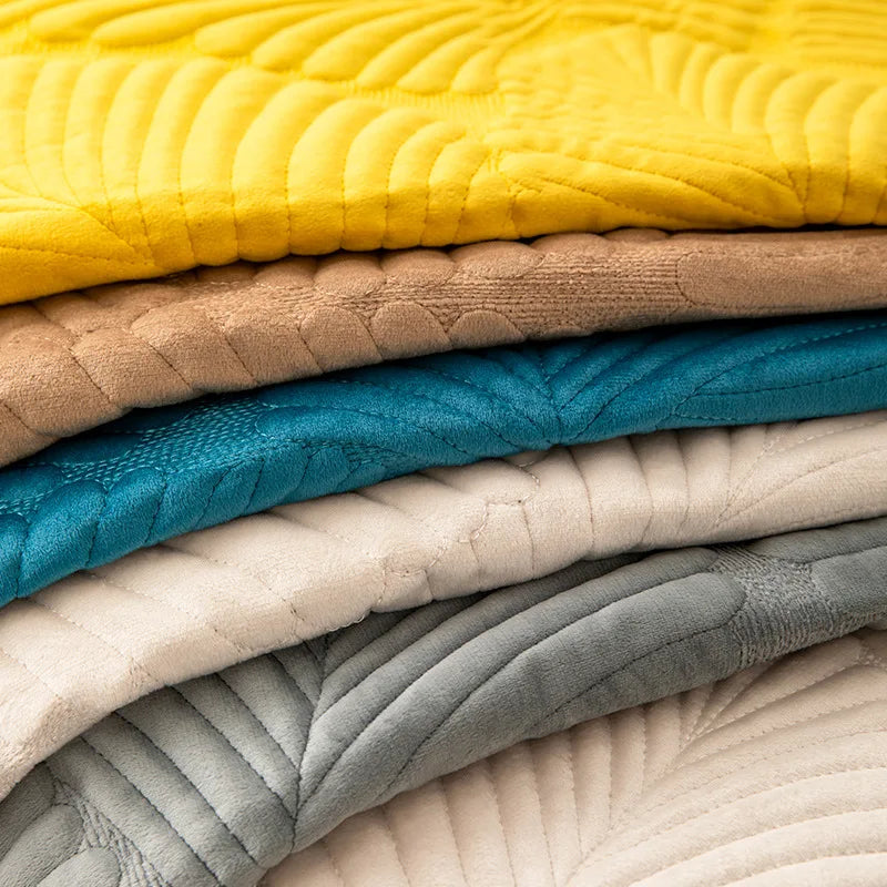 Housse de canapé antidérapante velours Vert 70x210cm - MaisonHousse