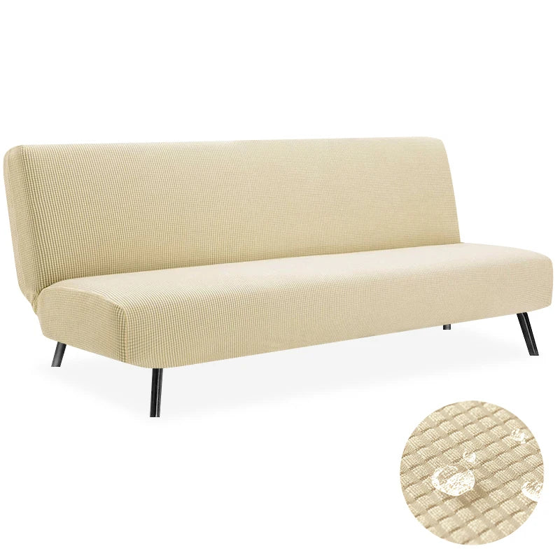 Housse de Clic-Clac Imperméable Jacquard – Extensible Sans Accoudoirs | Protection Canapé-Lit Étanche