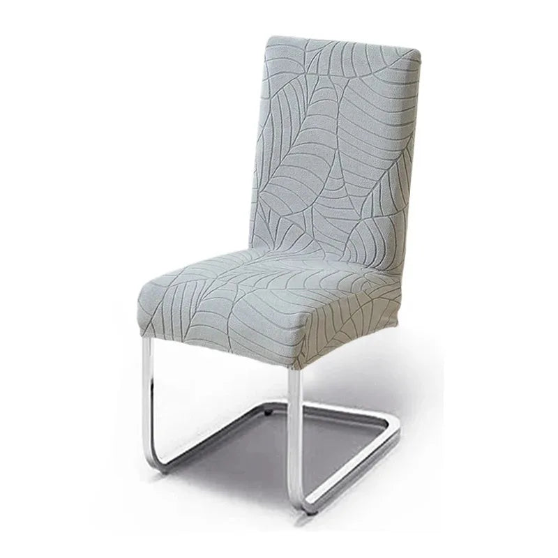 Housse de chaise jacquard feuilles spandex - vue 10